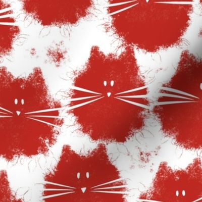 cat - fluffer cat poppy red - cute fluffy cats - cat fabric