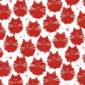 cat - fluffer cat poppy red - cute fluffy cats - cat fabric