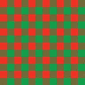Buffalo Plaid red & green - fabric repeats 3 x3", wallpaper every 12"