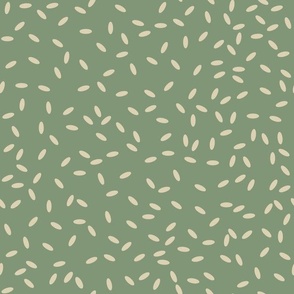 Scattered Seeds Autumn Green & Cream