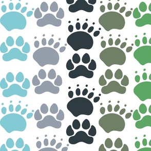 Tiger and Bear paw prints - pantone mega matter