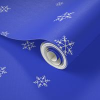 Snowflake pattern blue - fabric repeats every 10.50in x 10.50in, wallpaper 24in x 24in