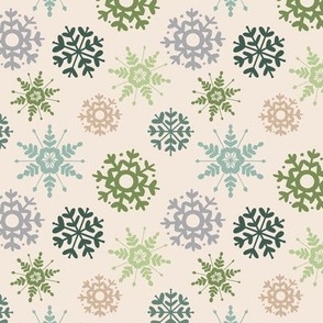 Nordic Christmas Snowflakes - Holiday Greens
