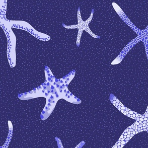 Sea Star Scatter in Cobalt - Extra Large Scale
