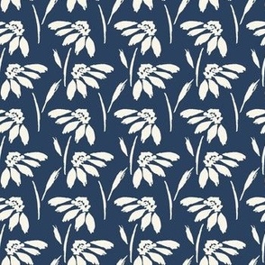 Small // Wynona: Coneflowers, Echinacea Daisy Wildflower - Blue