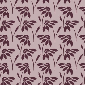 Medium // Wynona: Coneflowers, Echinacea Daisy Wildflower - Burnished Lilac Purple