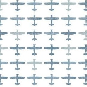 Little Blue Airplane Stamps - lighter blue