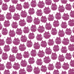 small scale cat - fluffer cat berry - cute fluffy cats - cat fabric