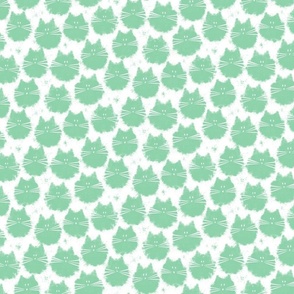 small scale cat - fluffer cat jade - cute fluffy cats - cat fabric