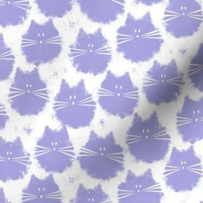 small scale cat - fluffer cat lilac - cute fluffy cats - cat fabric
