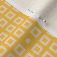 Squares - Gold jonquil yellow, desert sand white - Small