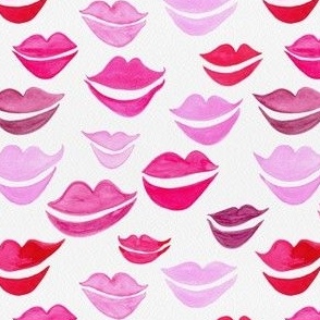 Watercolor Lips - Pink
