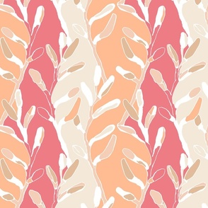 [Large] Tropical Vine Abstract effect - Fuzz Peach Pink coordinate