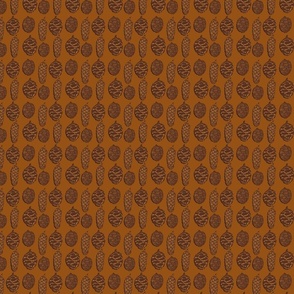 Brown Acorns on Brown background
