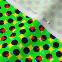 CMYK halftone dots-green