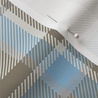 Crossroads Plaid In Taupe and Baby Blue