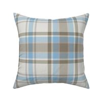 Crossroads Plaid In Taupe and Baby Blue