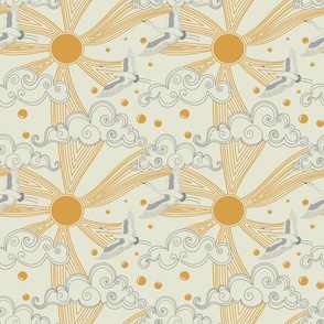 clouds and sun-medium-9 inches repeat fabric