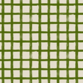 Green beans checkered // 2 inch squares 