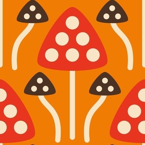 2843 B Large - midcentury mushrooms  