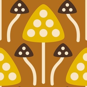 2843 C Large - midcentury mushrooms  