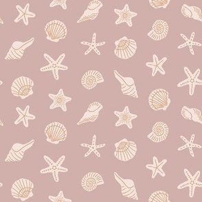 Sea shells - dusty pink