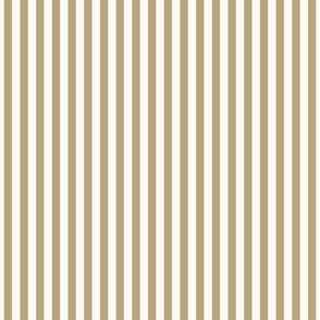Even vertical stripes - cream and dusty olive green