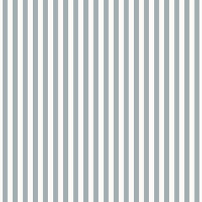 Even vertical stripes - cream and dusty blue