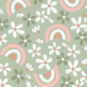 Pastel Pink Fabric, Wallpaper and Home Decor