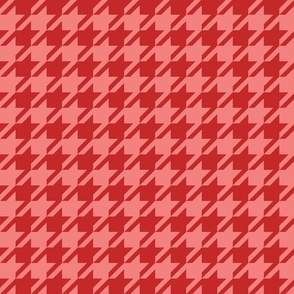 houndstooth red pink