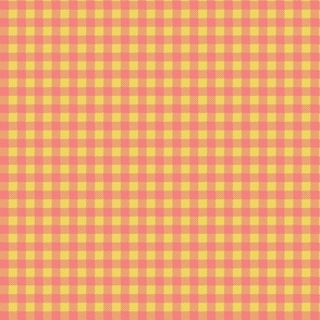 pink and yellow  preppy gingham check