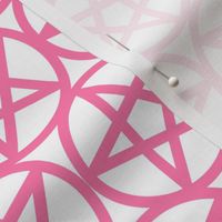 M - Pentagrams Magenta Fuchsia Pink on White Pentacle Pagan Wicca Witch Craft Geo Magic Occult Clairvoyange Simple Minimal Halloween