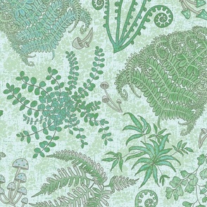 Dreamy Forest Ferns in Pantone Mega Matter Color Palette