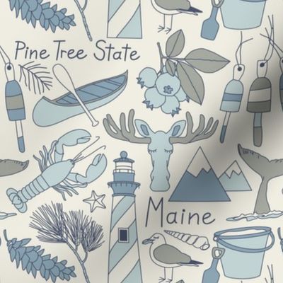 Maine items blue