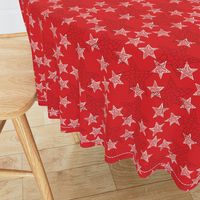 Line Art Stars | Red Patriotic | Small Scale