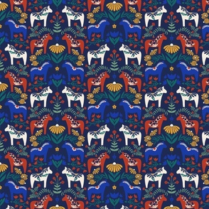 Dala Horse - Navy - Small