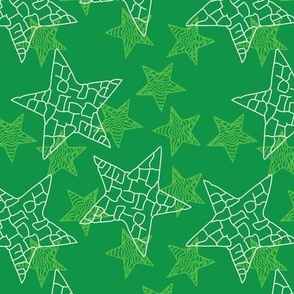 Line Art Stars | Green