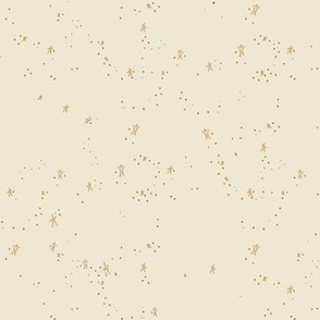 Golden Celestial Sky Starry Night on Ivory Beige small scale