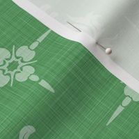 Pomegranate Pane - Medium - Green- - Linen Texture, Monochromatic