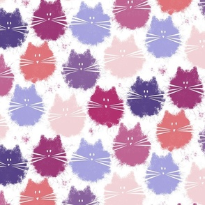 cat - fluffer cat peony mix - cute fluffy cats - cat fabric