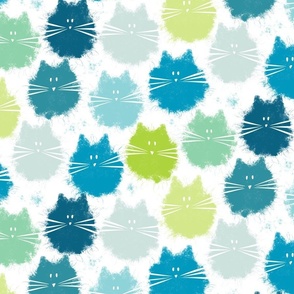 cat - fluffer cat caribbean mix - cute fluffy cats - cat fabric