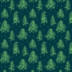 Green Pine Trees