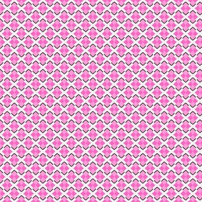 Argyle pink black and white checks/ x small