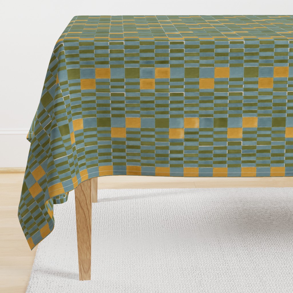 Hamam Fabric in turquoise gold 