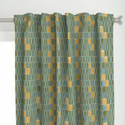 Hamam Fabric in turquoise gold 