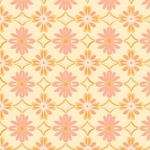 Botanical Bliss: A Vibrant Tapestry of Pink and Yellow Blossoms