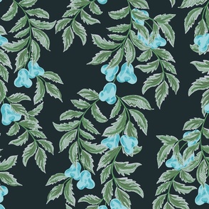 Pear Branches  - blue,  green and black    // Big scale