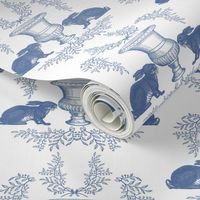 Small Rabbit Blue Toile de Jouy