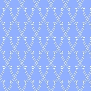 Golf Clubs Print - Light blue