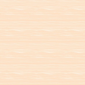 Horizontal Painted Watercolor Stripe - Pastel Apricot Blush 